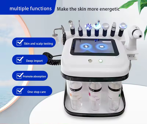 8 Handvaten zuurstofmeter Dermabrassie machine in water Diep reiniging huid hydrateren en hydrateren