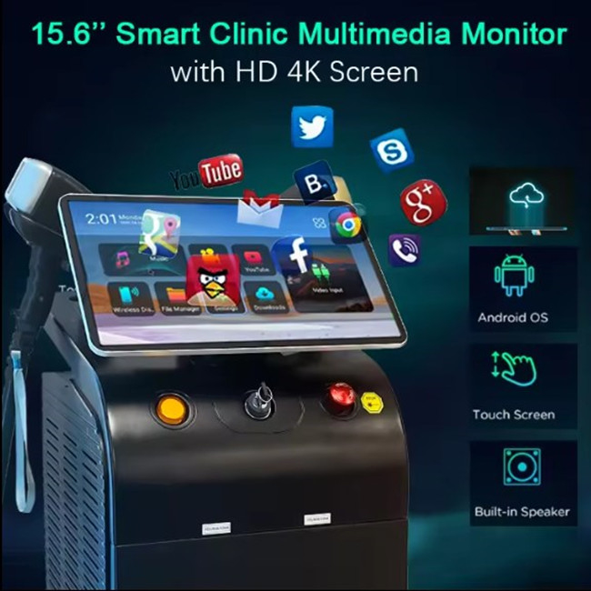 Permanente ontharing laser Ultra dun 4k scherm 808nm diode laser ontharing titanium laser