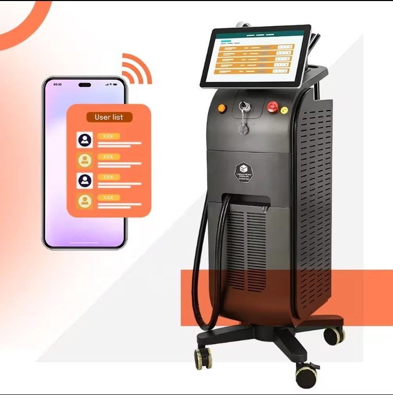 808nm Eén/dubbele handvat 1200W 1800W Diode laser haaruithaalmachine ijs titanium voor salon