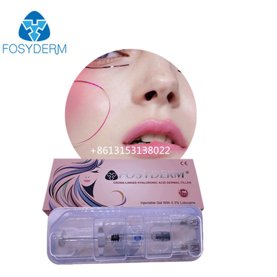 1ml dwars Verbonden Hyaluronic Zure Huidvullerinjectie diep voor Neus Chin Cheek